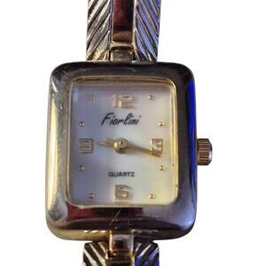 Fiorlini‎ Ladies Watch New Battery Tank styled Silver toned Minimalist Art Deco